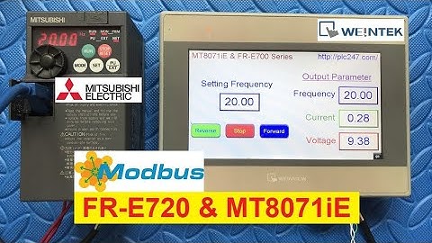 Weintek MT8071iE & FR-E720 Mitsubishi VFD "Modbus-RTU" Tutorial