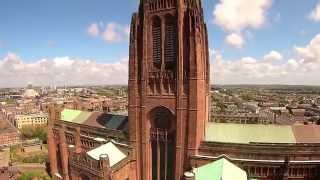 A few #drone aerial shots of the #anglican cathedral in #liverpool.