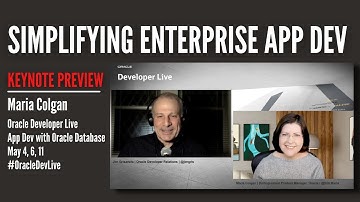 OracleDevLive Preview | Maria Colgan: Keynote: Dev Simple with Converged Database
