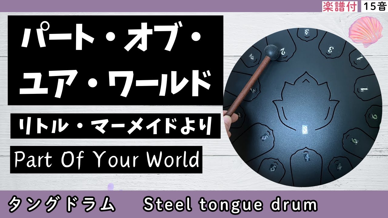 Steel tongue drum performance 'Part Of Your World/The Little