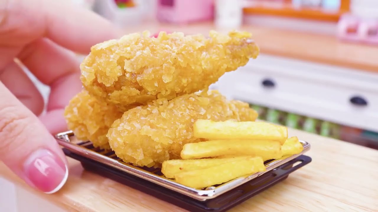 Making KFC Crispy Chicken in a Miniature Kitchen! + ASMR
