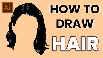 How to Draw Hair in illustrator | Simple Vector Art | Step By Step