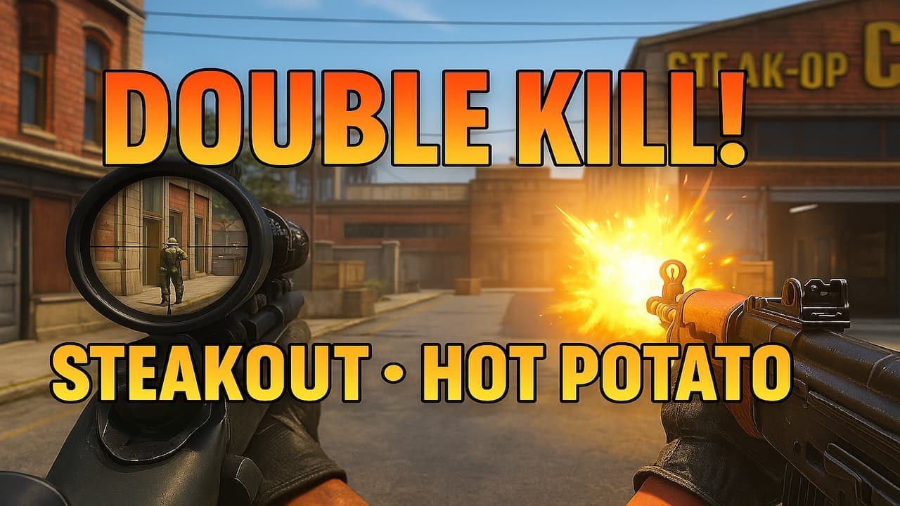 🔥 BO6 Double Kill on Steakout 🧠 Sniper + AK47 “Hot Potato” Combo! | 