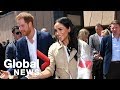 Thousands welcome Prince Harry and Duchess of Sussex Meghan at Sydney Opera House