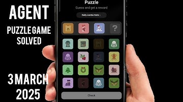 Agent puzzle game solved | 3 April 2025 |