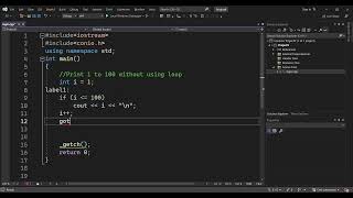 Program to print numbers 1 to 100 without using any loop
