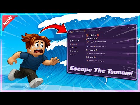 ⛲แจกสคริป Escape The Tsunami map script, auto win, auto farm, auto egg opening🎪