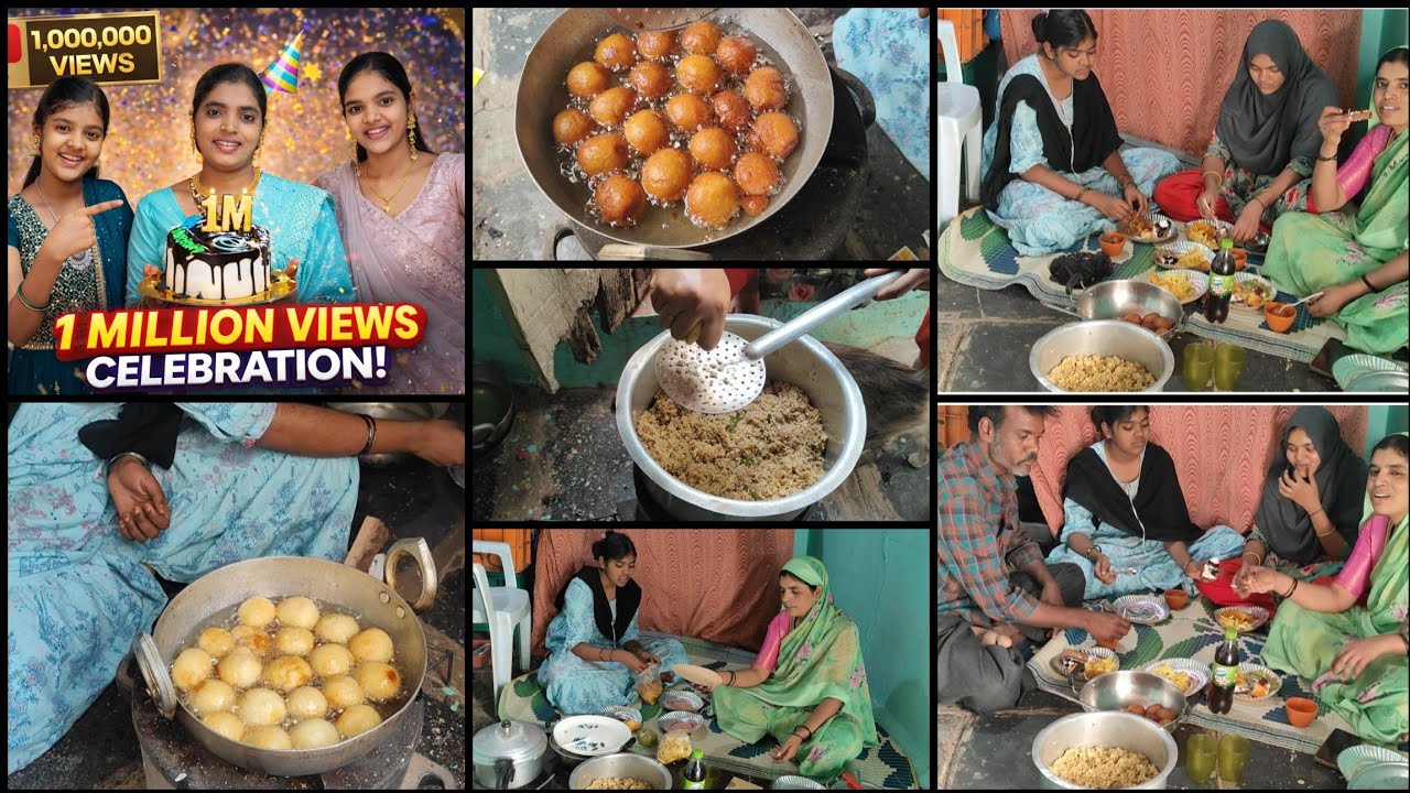 🤩🥳1 million views ಬಂದ ಖುಷಿಗೆ ನಮ್ಮ ಮನೆಯಲ್ಲಿ ಪಾರ್ಟಿ!! 🎉ಎಲ್ಲರೂ ಸೇರಿ ಹೇಗೆ ಎಂಜಾಯ್ ಮಾಡಿದ್ವಿ ಅಂತ ನೋಡಿ