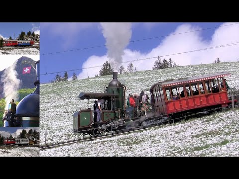 150 Jahre Rigi Bahnen - Lok Nr. 7 und Fahrzeugparade