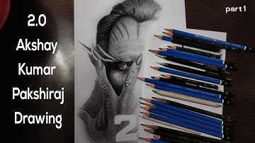 2.0 Akshay Kumar Drawing | Robot 2.0 Drawing | Step By Step