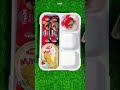 Dairy Milk Chocolate, Cookies, Kinder Joy, Candy, Jelly &amp; Frooti Mango Drink Lunch Box Ideas 🥰 😋