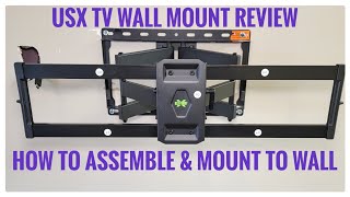 USX TV Full Motion TV Wall Mount for Large TV's  Review & How To Install TV Wall Mount