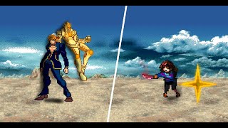 Giorno Giovanna Vs Frisk (Jojo's bizzare adventure Vs Undertale) (Sprite Animation)(Pivot Animation)