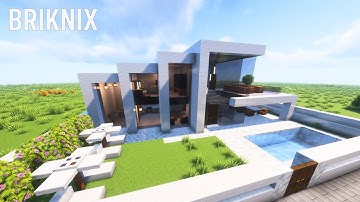 Modern House Tutorial in Minecraft(EASY) #minecraft#briknix#javaedition#minecraftbuilding