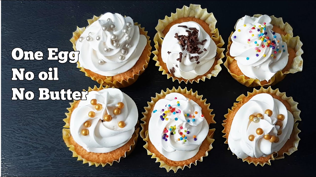 One Egg Vanilla Cupcake with Quick Vanilla Frosting Recipe Babulis