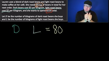 Setting up a system of linear equations example (weight and price) (ASL)