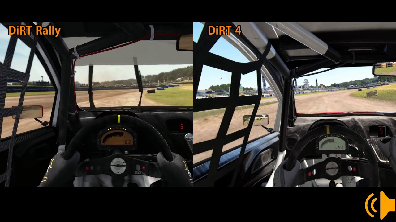DiRT Rally vs DiRT 4 Rallycross Comparison (England full circuit