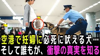 空港で妊婦に必死に吠える犬…。そして誰もが、衝撃の真実を知る。