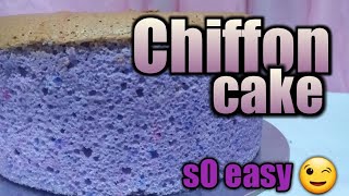 Ube chiffon cake