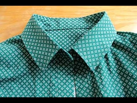طريقة رسم وتركيب لياقة القميص الأفرنجى - تشطيبات الخياطة Finishing Sewing Collar Stand