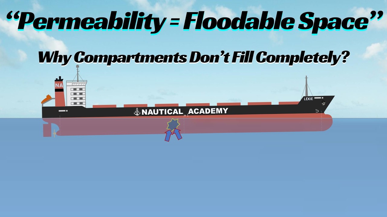 ⁣Understanding Permeability in Ship Stability | Flooding & Damage Stability Tutorial
