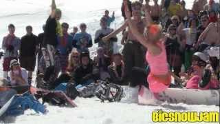 Sexy Spring Snowboarding @ BigSnowJam in Risoul