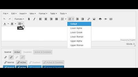 Tinymce WYSIWYG Editor