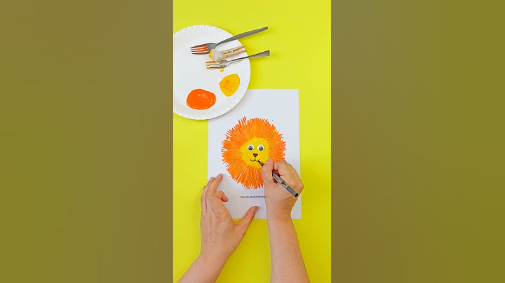 Fork Painting For Kids - Lion