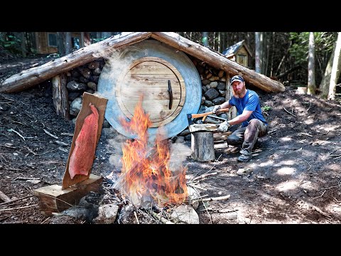 Cooking Fresh Caught Salmon on Cedar Plank (at the Hobbit House)! | Catch and Cook