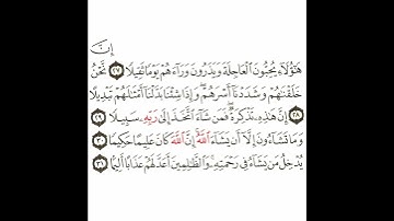 سورة الإنسان 6 القسم السادس تكرار كيفي من .. إن هؤلاء يحبون العاجلة .. إلى .. أعد لهم عذابا أليما