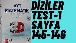 3D AYT MATEMATİK ÇÖZÜMLERİ BÖLÜM-7 TEST-1(DİZİLER)