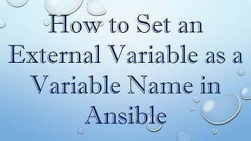 How to Set an External Variable as a Variable Name in Ansible