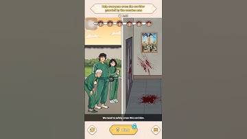 Help everyone cross the corridor guarded by the wooden   man[Brain Puzzle tricky Quest Level-73]