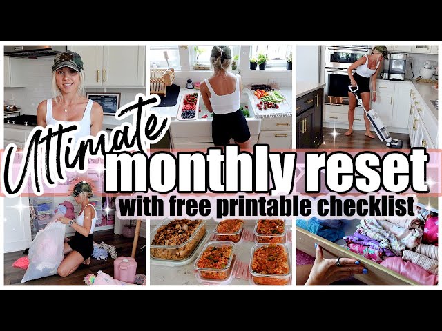 *NEW* ULTIMATE MONTHLY RESET COOKING CLEANING PLANNING DECLUTTER TIFFANI BEASTON HOMEMAKING 2024 class=