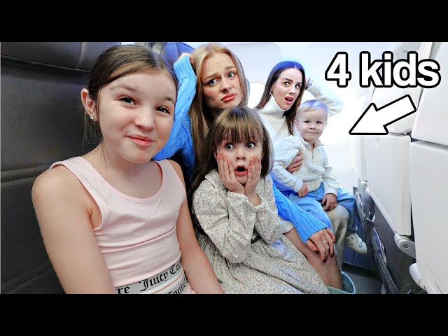 Flying Abroad with 4 KIDS on MYSTERY Vacation! | Family Fizz class=
