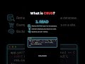 What is Crud..?🌐#crudoperations  #insert #update #read #delete #developer #explore #shorts #viral