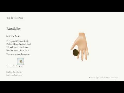 Video preview: Rondelle, Polished Brass (unlacquered) / 2" (50mm)