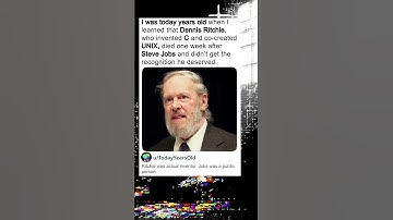I Was Today Years Old When I Learned Dennis Ritchie Died One Week After Steve Jobs.