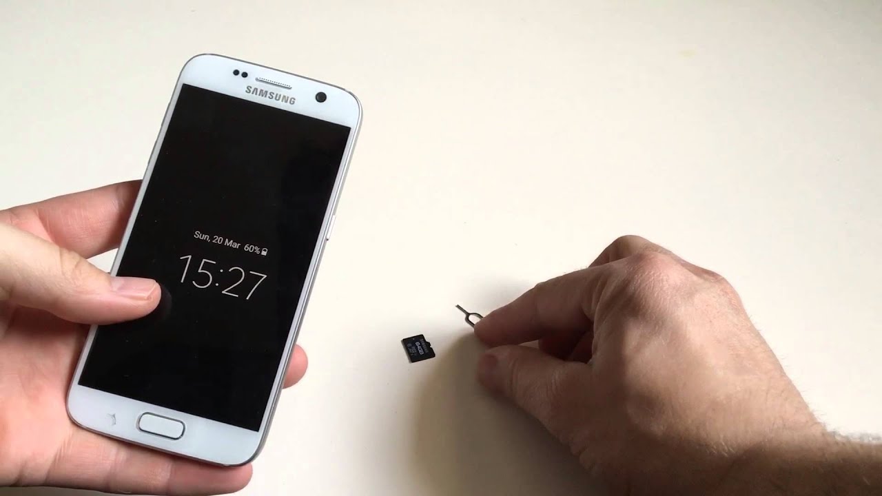 How to insert memory (Micro SD) card to Samsung Galaxy S7 YouTube