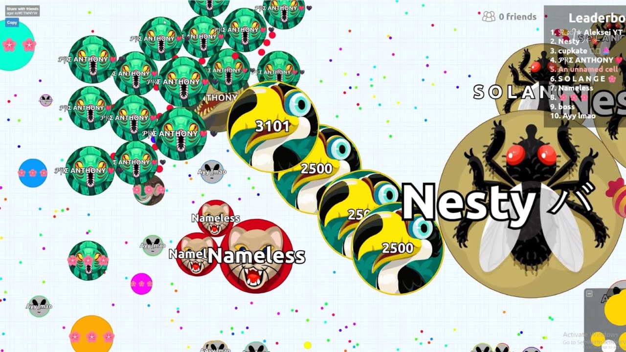 Agar.io - Party Mode Highlights (Solo & Team)