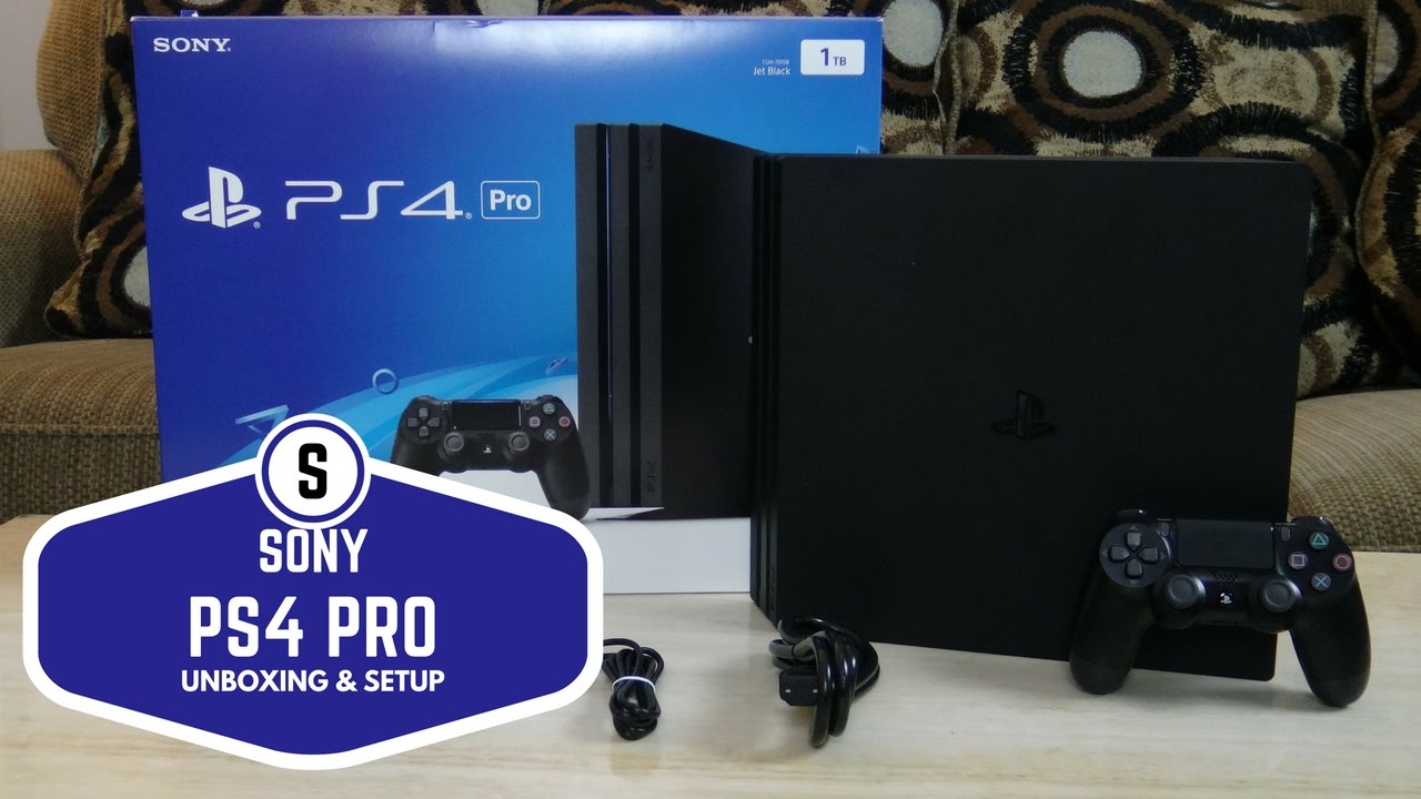 Sony PS4 Pro Unboxing Setup - YouTube