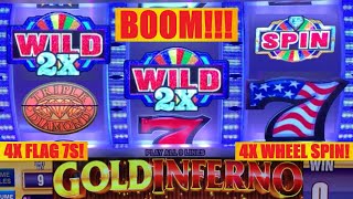 HUGE WINS! Wheel of Fortune Diamond Spin was on fire! Triple Double Diamond + Gold Inferno slots!