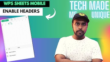 How to enable headers in wps office spreadsheets mobile | how to turn headings in wps sheets mobile