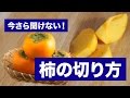 【今さら聞けない？】柿の切り方の基本  | How to cut Kaki (Japanese persimmon) 方法