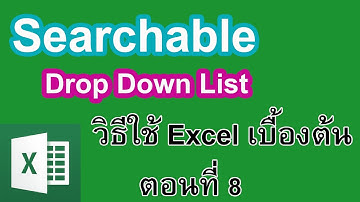 วิธีใช้ Excel เบื้องต้น ตอนที่ 8 drop down ที่ค้นหาได้ searchable drop down list