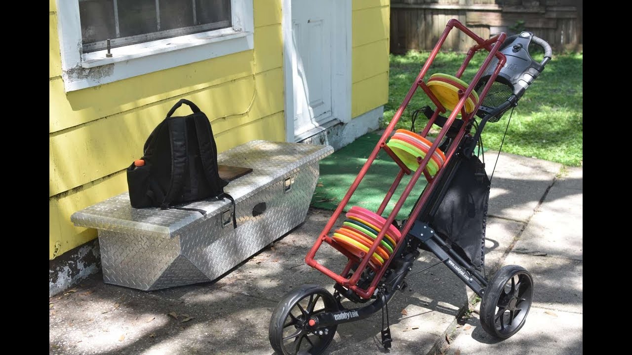 diy 25 disc golf cart rack youtube