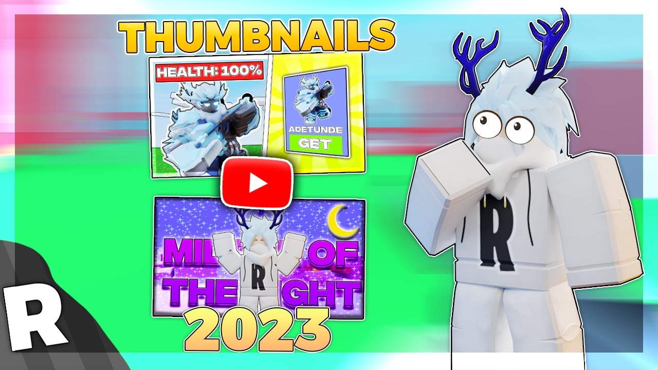 I will do roblox logo and thumbnais, roblox game,  game, edit roblox  thumbnails in 2023