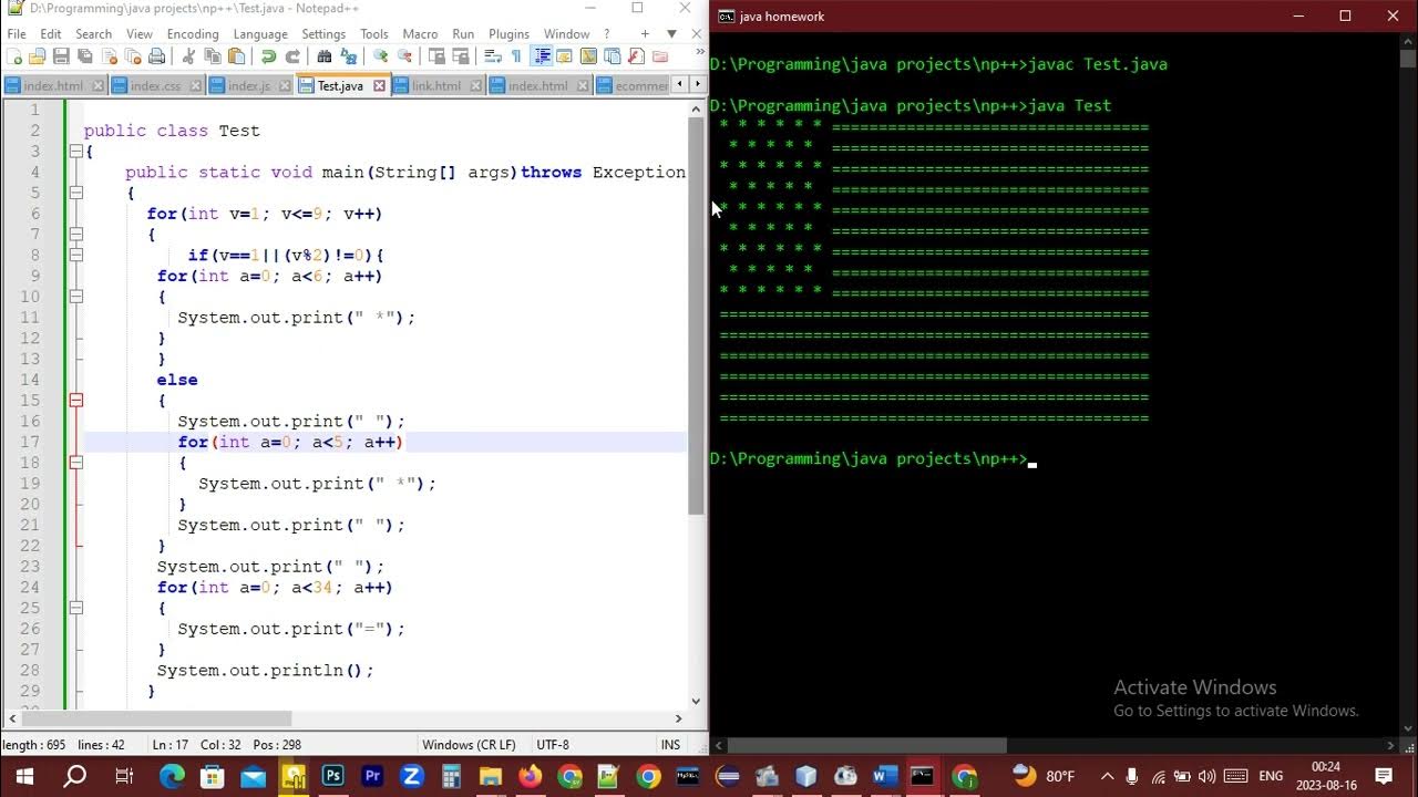 let's print American flag java homework YouTube
