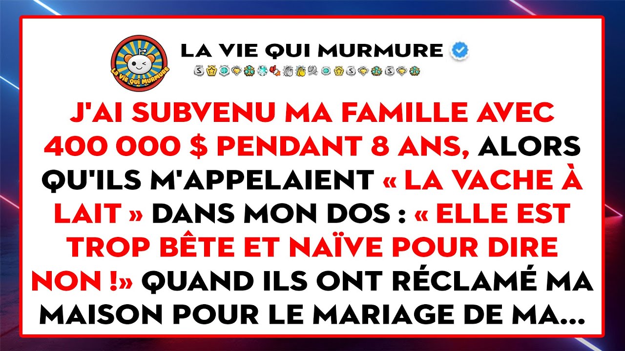 J'ai Financé Ma Famille Pendant 8 Ans. Quand J'ai Appris La Vérité, Leur Monde S'est Écroulé.
