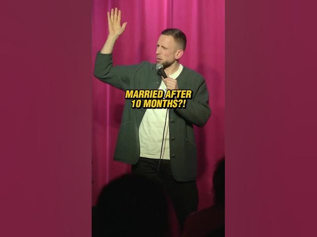 What helly?! Is 10 months too soon to get married?? #shorts #comedy #manchester #wedding